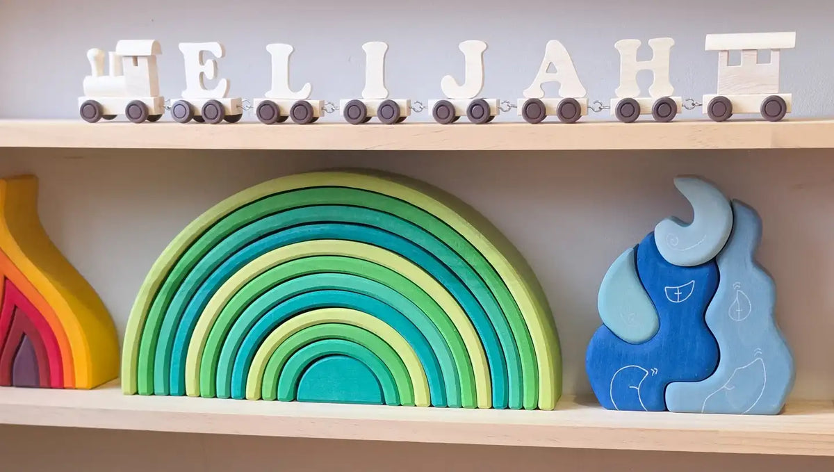 Elijah Name Train on Shelf