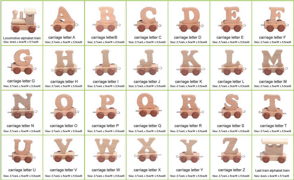 Wooden Train Letters That Make Personalised Name Trains Come Alive